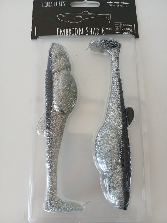 Embrion Shad 6"/150mm, 002-Ghost, 23,5gr, 2pcs/pack