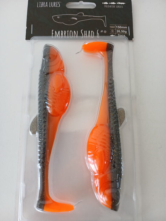 Embrion Shad 6"/150mm, 111-Angry Carrot, 23,5gr, 2pcs/pack