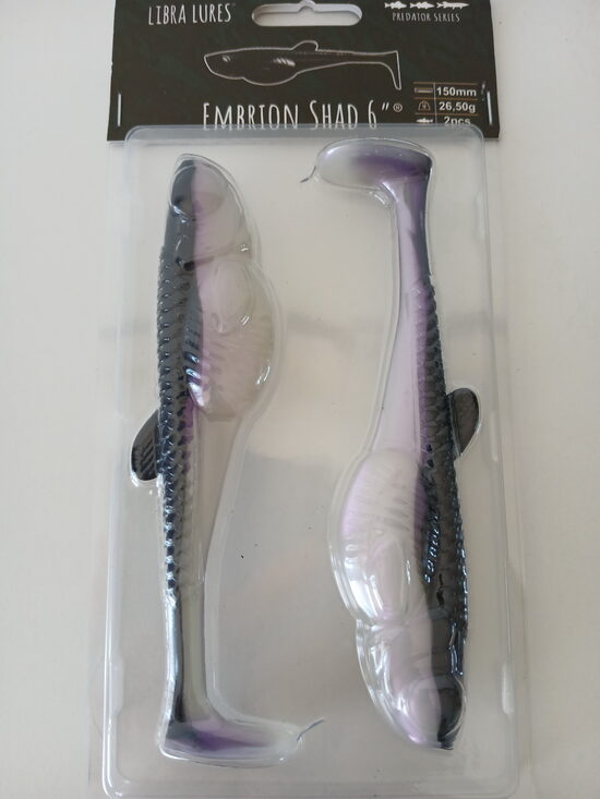 Embrion Shad 6"/150mm, 120-Violet Shine, 23,5gr, 2pcs/pack
