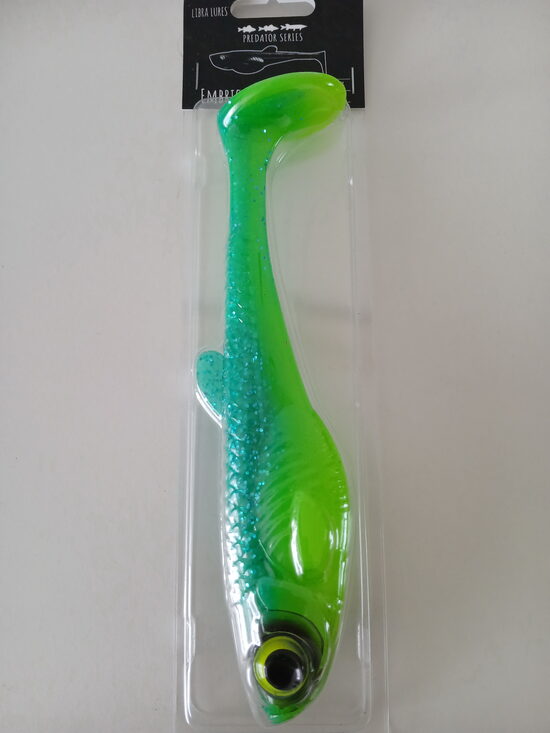 Embrion Shad 8"/200mm, 127-Lime Chartreuse/Blue, 60gr, 1pcs/pack