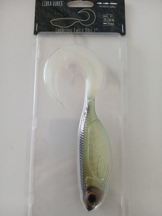 Embrion Twist Tail, 7"/180mm, 031-Olive Whitefish, 36,5gr, 1pcs/pack