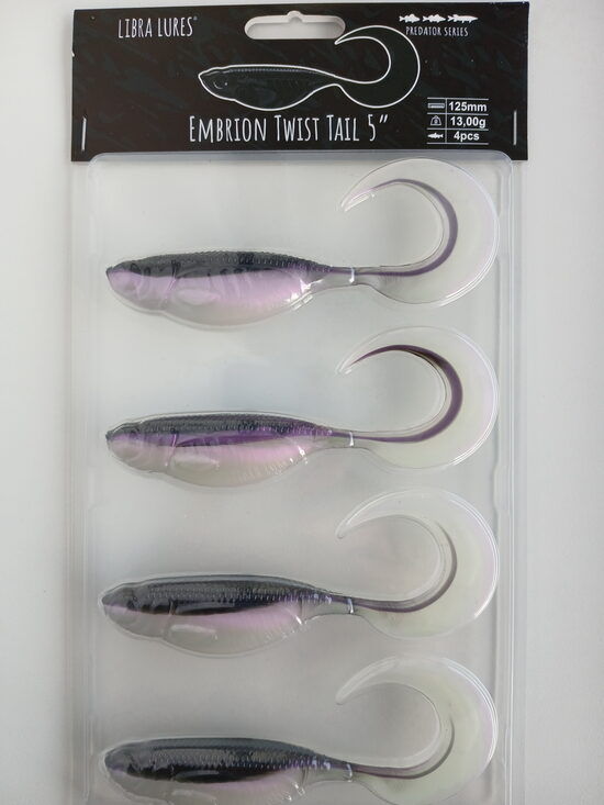Embrion Twist Tail, 5"/125mm, 120-Violet Shine, 13,5gr, 4psc/pack