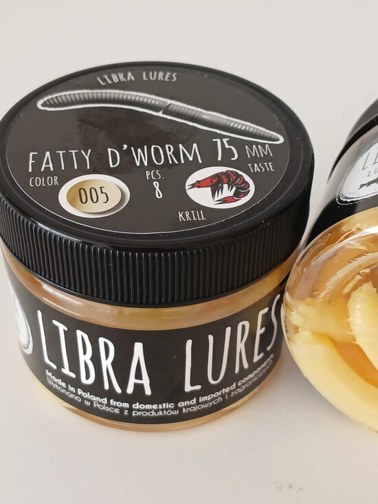 Fatty D"Worm 75mm, 005-Cheese, 2,1gr, Krill, 8pcs/pack