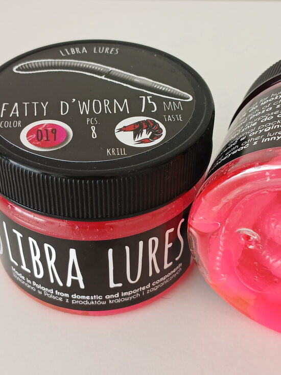 Fatty D"Worm 75mm, 019-Hot Pink, 2,1gr, Krill, 8pcs/pack