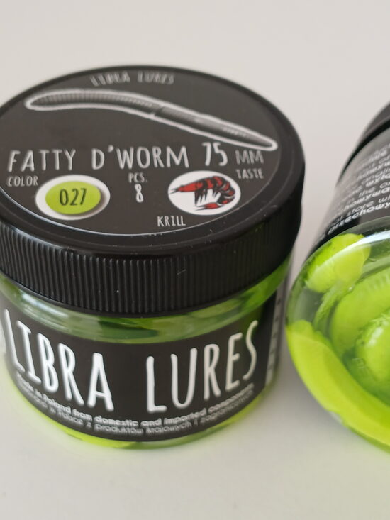 Fatty D"Worm 75mm, 027-Apple Green, 2,1gr, Krill, 8pcs/pack