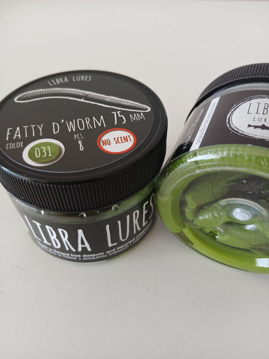Fatty D"Worm 75mm, 031-Olive, 2,1gr, no scent, 8pcs/pack