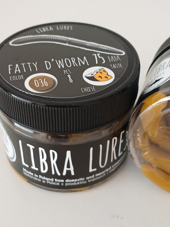 Fatty D"Worm 75mm, 036-Coffee Milk, 2,1gr, Cheese, 8pcs/pack