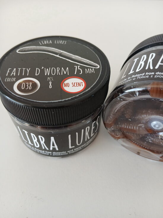Fatty D"Worm 75mm, 038-Brown, 2,1gr, no scent, 8pcs/pack