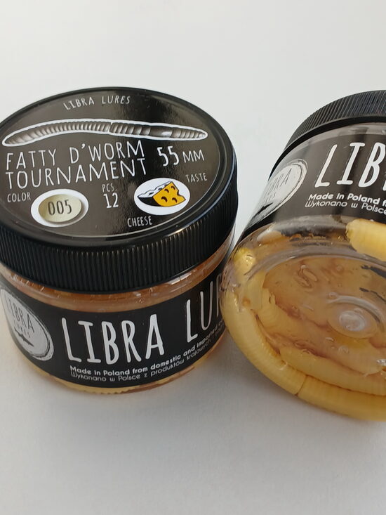 Fatty D"Worm Tournament 55, 005-Cheese, Cheese, 12psc/pack