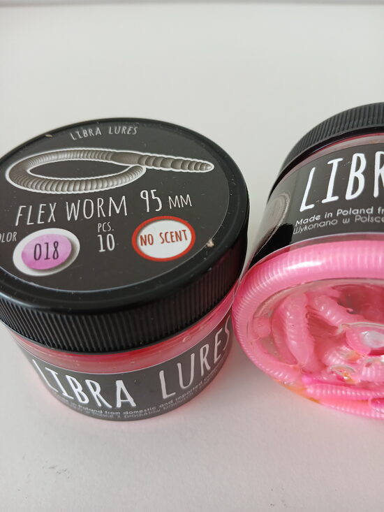 Flex Worm 95mm, 018-Pink Pearl, 1,65gr, no scent, 10pcs/pack