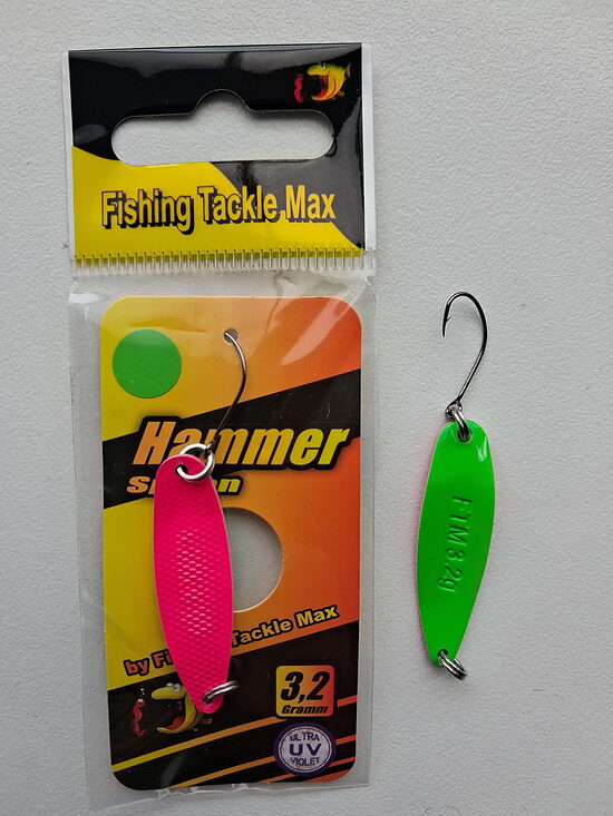 FTMAX Hammer Spoon 3.2g (Ярко-розовый / Зеленый)