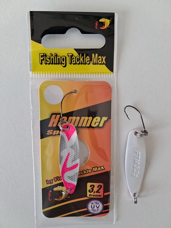 FTMAX Hammer Spoon 3.2g (Серебро с розовым / Белый)