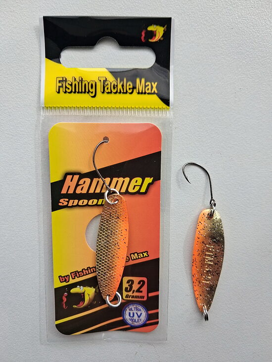 FTMAX Hammer Spoon 3.2g (Золото с оранжевым и точками)
