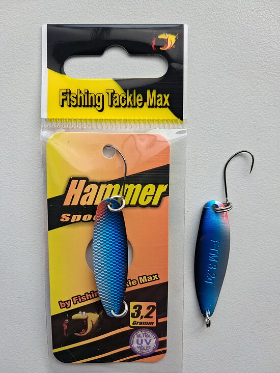 FTMAX Hammer Spoon 3.2g (Синий с розовым боком)