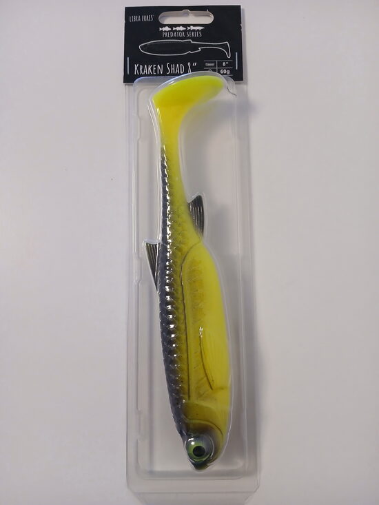 Kraken Shad 8"/205mm, 006-Hot Yellow, 60gr, 1psc/pack