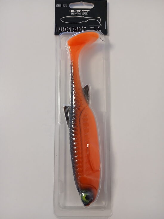Kraken Shad 8"/205mm, 011-Hot Orange, 60gr, 1psc/pack