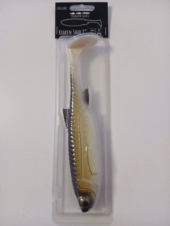 Kraken Shad 8"/205mm, 031-Olive Whitefish, 60gr, 1psc/pack