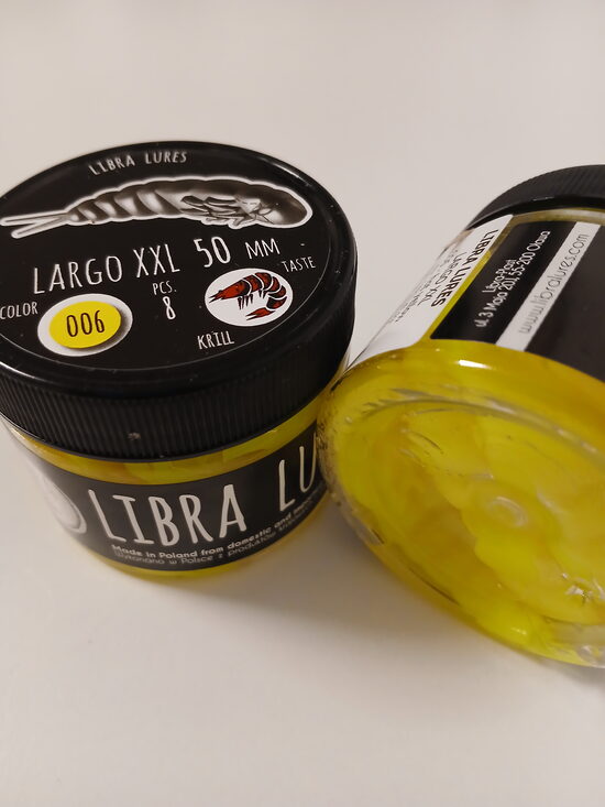 Largo XXL 50mm, 006 Hot Yellow, 4,85gr, Krill, 8pcs/pack