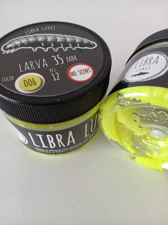 Larva 35mm, 006-Hot Yellow, 0,8gr, no scent, 12pcs/pack