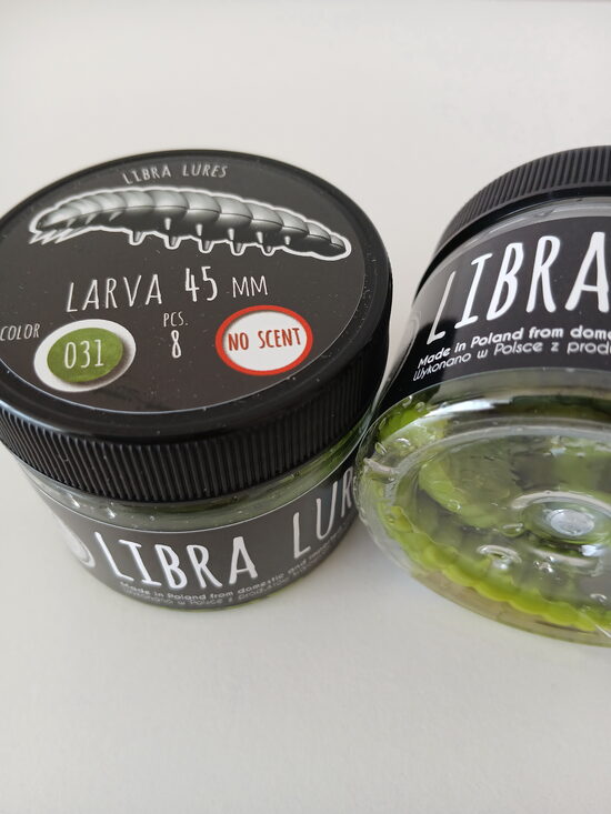 Larva 45mm, 031-Olive, 1,6gr, no scent, 8pcs/pack