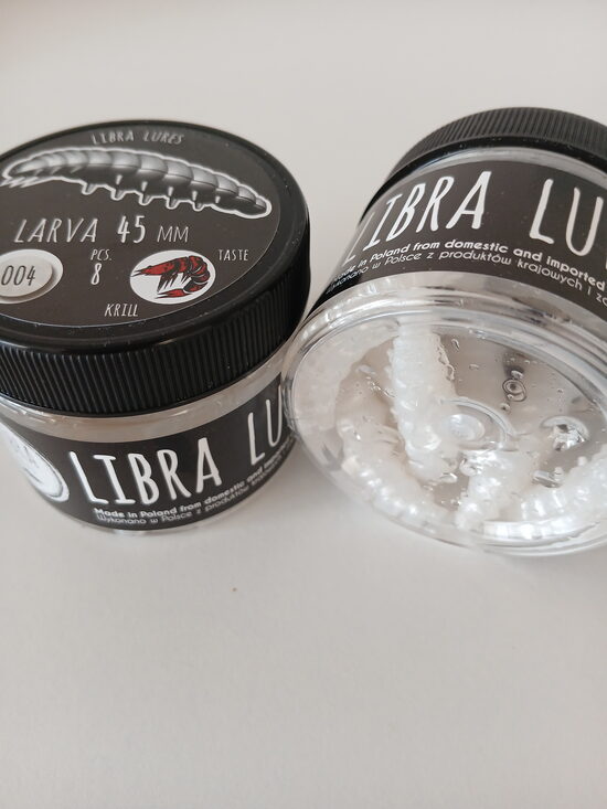 Larva 45mm, 004-Silver Pearl, 1,6gr, Krill, 8pcs/pack