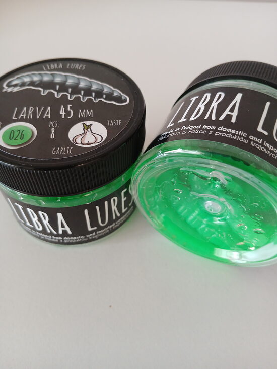 Larva 45mm, 026-Hot Green, 1,6gr, Garlic, 8pcs/pack
