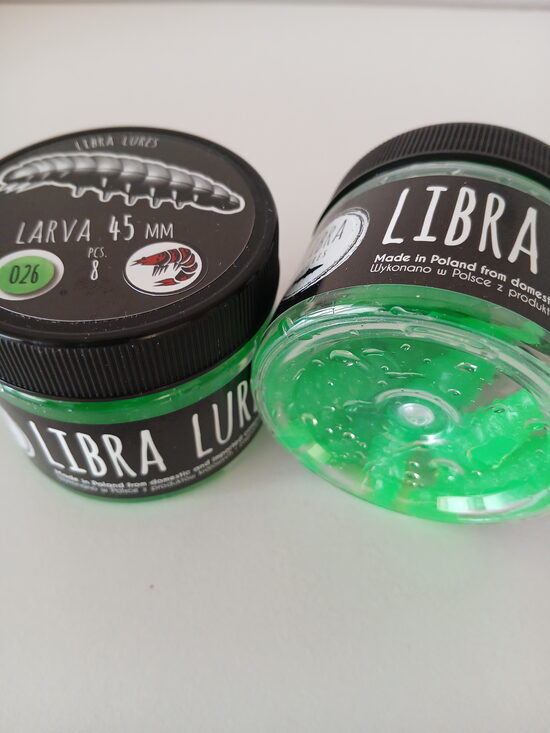 Larva 45mm, 026-Hot Green, 1,6gr, Krill, 8pcs/pack