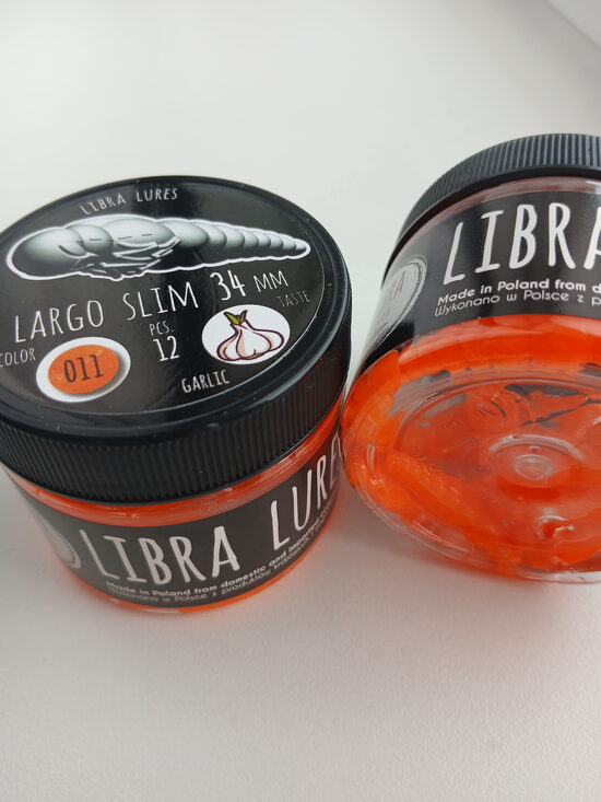 Largo Slim 34mm,011-Hot Orange, 0,6gr, Garlic, 12pcs/pack
