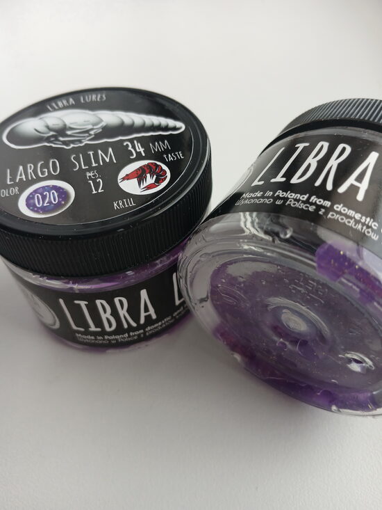 Largo Slim 34mm,020-Purple With Glitter, 0,6gr, Krill, 12pcs/pack