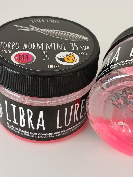 Turbo Worm mini 35mm, 019-Hot Pink, 0,34gr, cheese, 15pcs/pack
