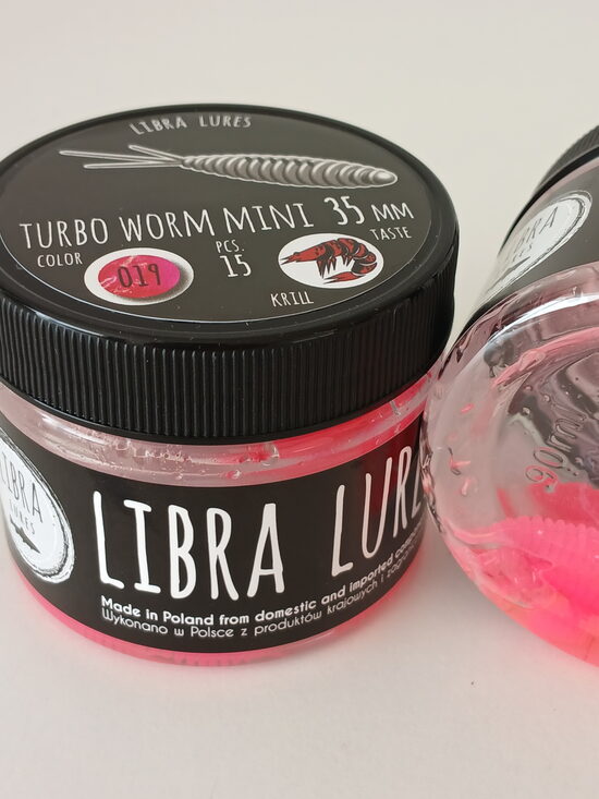 Turbo Worm mini 35mm, 019-Hot Pink, 0,34gr, krill, 15pcs/pack
