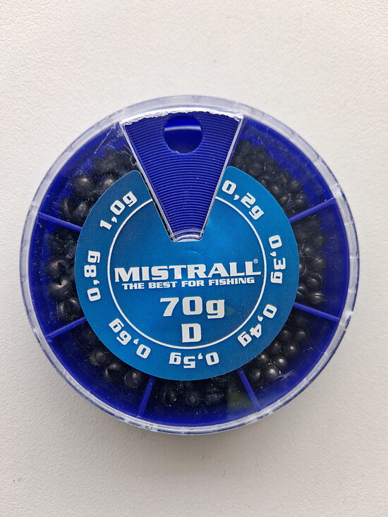 Набор калиброванных грузил-дробинок Mistrall 70g (Дозатор)