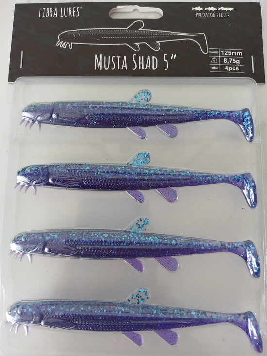 Musta Shad 5"/125mm, 123-Cosmos, 8,5gr, 4pcs/pack