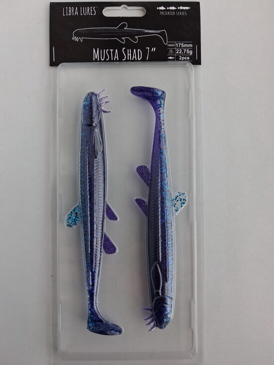 Musta Shad 7"/175mm, 123-Cosmos, 23,5gr, 2pcs/pack