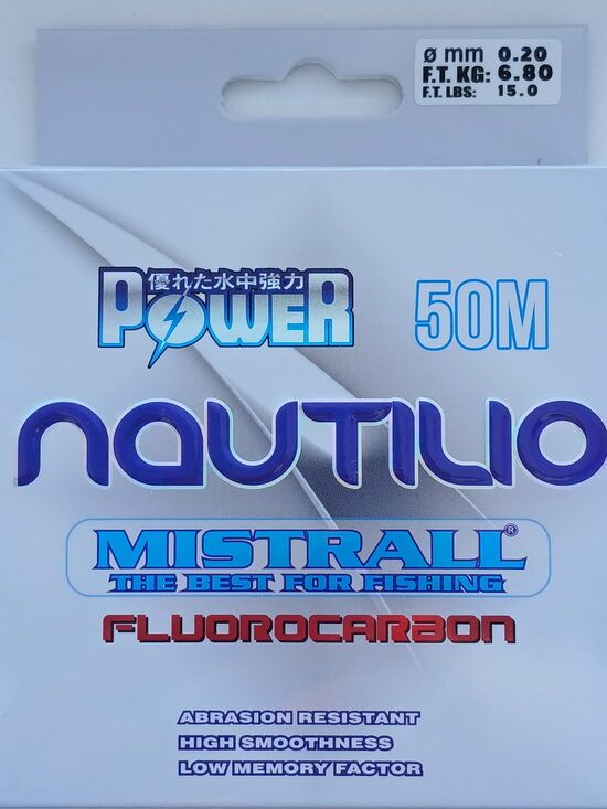 Nautilio Fluoro 50m, 0,20mm, Mistrall