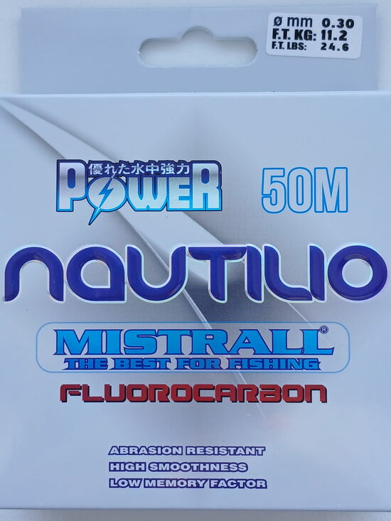 Nautilio Fluoro 50m, 0,30mm, Mistrall