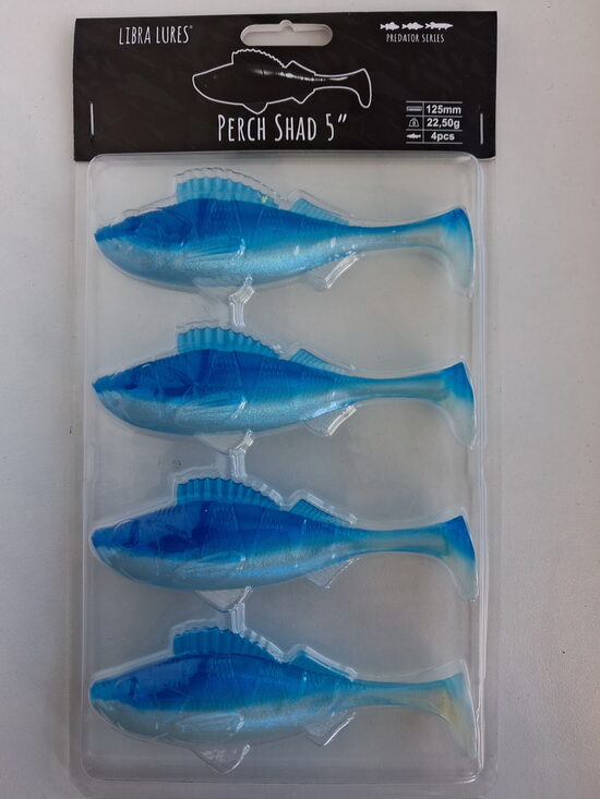 Perch Shad 5"/125mm, 003-Blue Whitefish, 21,5gr, 4pcs/pack