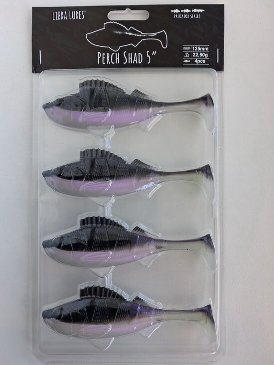 Perch Shad 5"/125mm, 120-Violet Shine, 21,5gr, 4pcs/pack