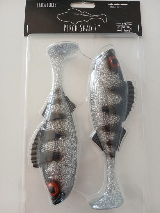 Perch Shad 7"/175mm, 002-Ghost, 50gr, 2pcs/pack