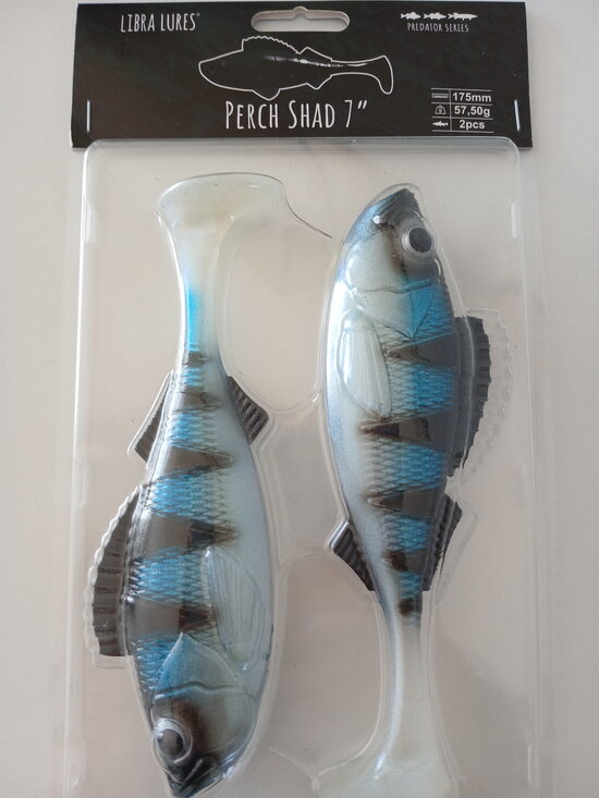 Perch Shad 7"/175mm, 003-Blue Whitefish, 50gr, 2pcs/pack