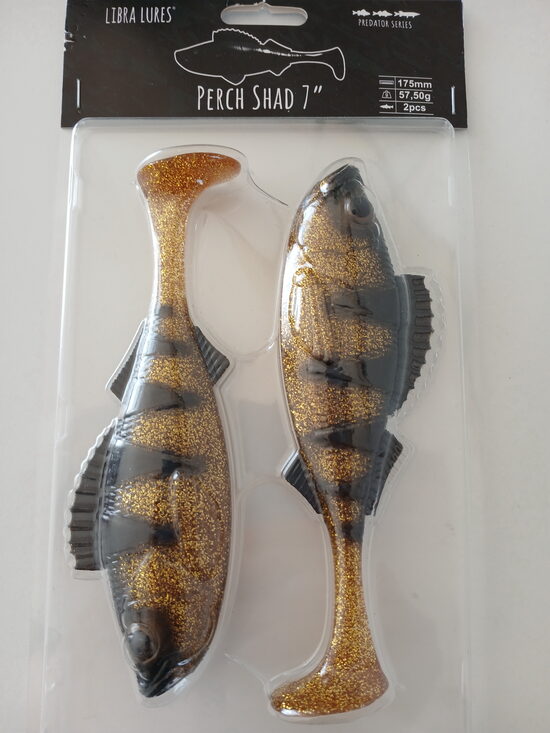 Perch Shad 7"/175mm, 009-Gold, 50gr, 2pcs/pack
