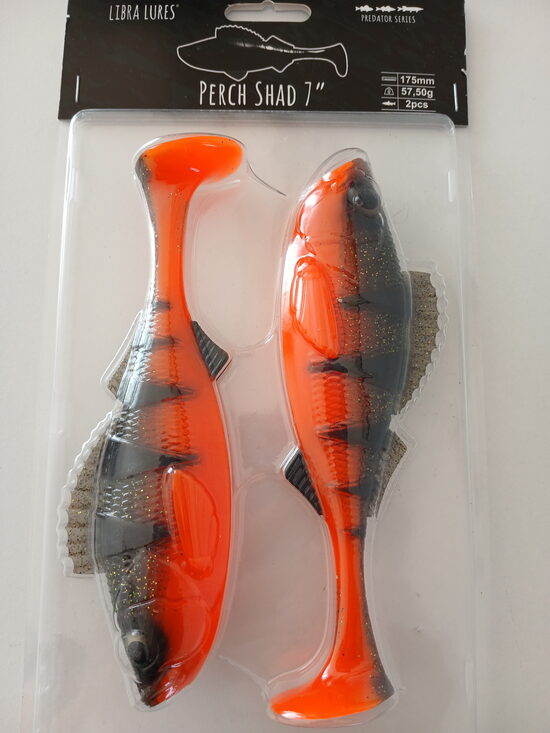 Perch Shad 7"/175mm, 111-Angry Carrot, 50gr, 2pcs/pack