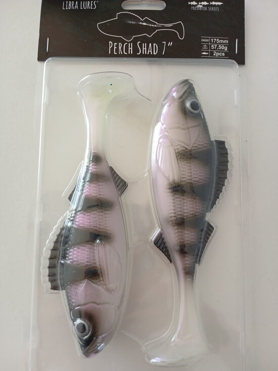 Perch Shad 7"/175mm, 120-Violet Shine, 50gr, 2pcs/pack