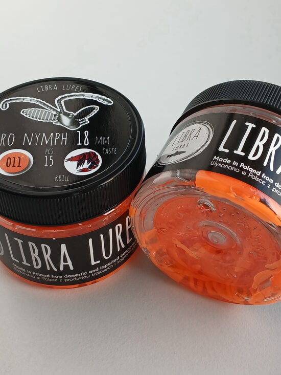 Pro Nymph 18mm, 011-Hot Orange, 0,45gr, Krill, 15pcs/pack