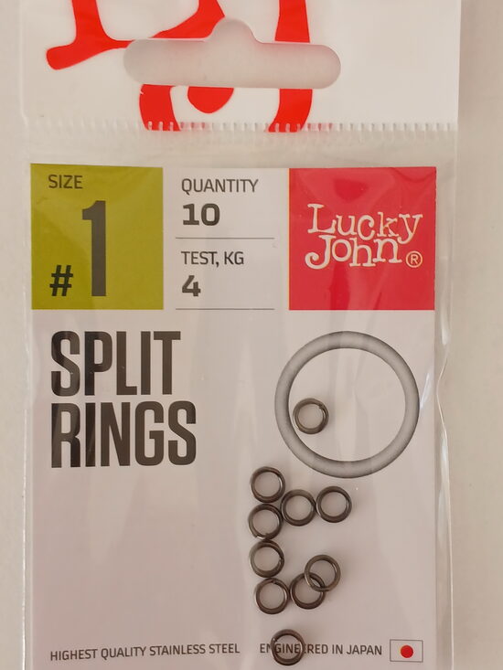 Lucky John SPLIT RINGS, size 1