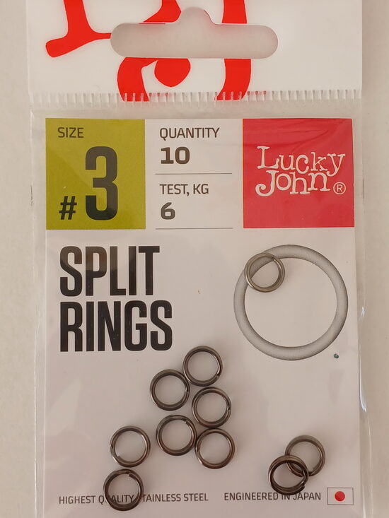 Lucky John SPLIT RINGS, size 3