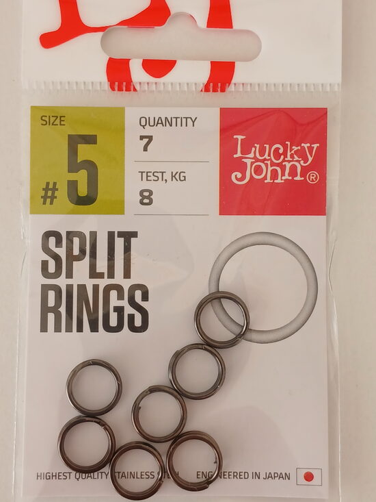 Lucky John SPLIT RINGS, size 5