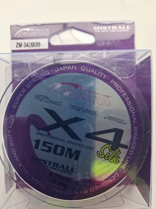 Shiro X4 Black pītā aukla 150m 0,19mm