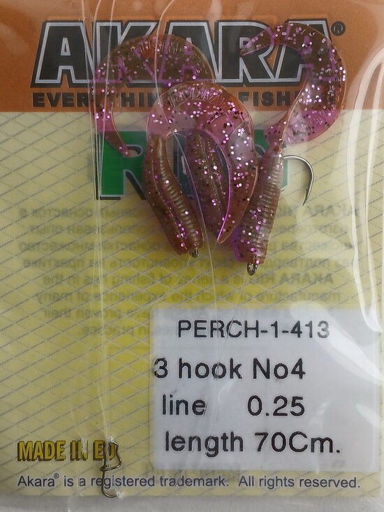 System PERCH 1, lenght 70cm, 0,25mm, 3 hooks nr.4, color 413