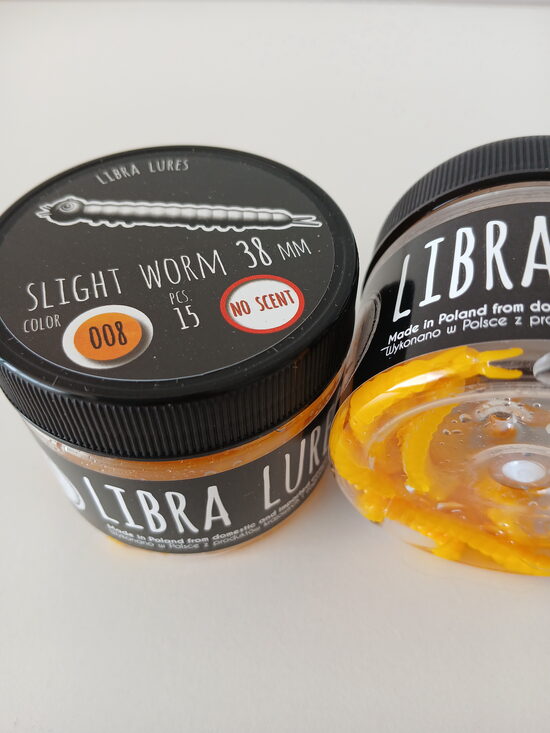 Slight Worm 38mm, 008-Dark Yellow, 0,25gr, no scent, 15pcs/pack